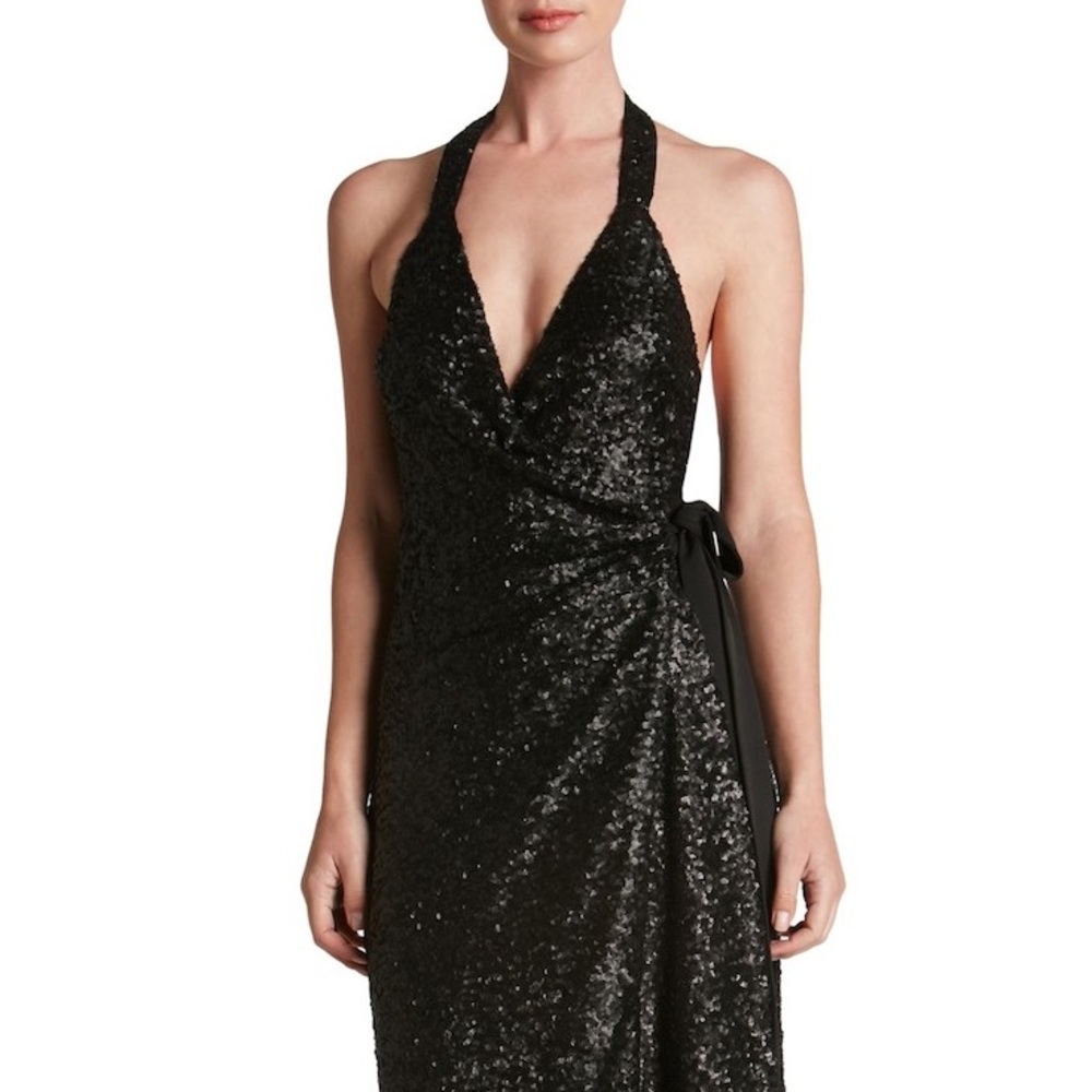 Dress the Population Sequin Halter Gown Size M